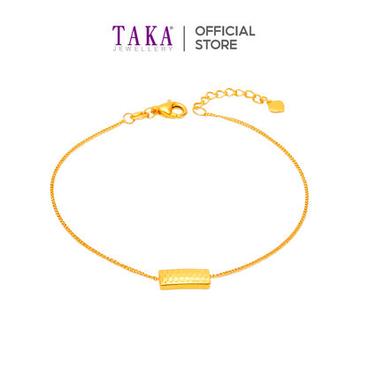 TAKA Jewellery Luxe Bar 916 Gold Bracelet