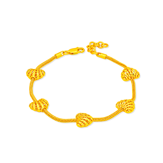 TAKA Jewellery Heart Glow 916 Gold Bracelet
