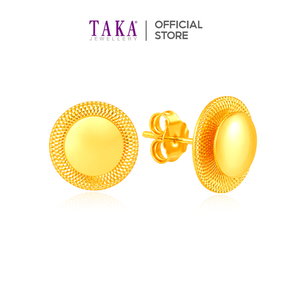 TAKA Jewellery Radiant Circle 916 Gold Earrings