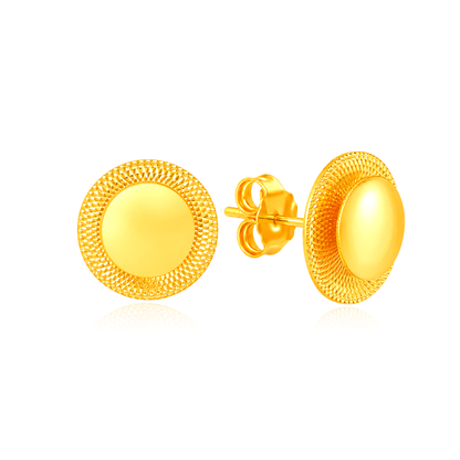 TAKA Jewellery Radiant Circle 916 Gold Earrings