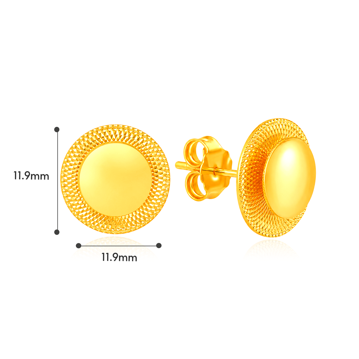 TAKA Jewellery Radiant Circle 916 Gold Earrings