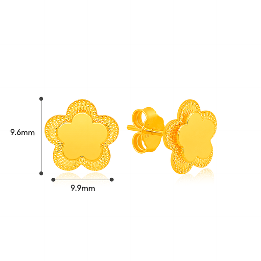 TAKA Jewellery Floral 916 Gold Earrings