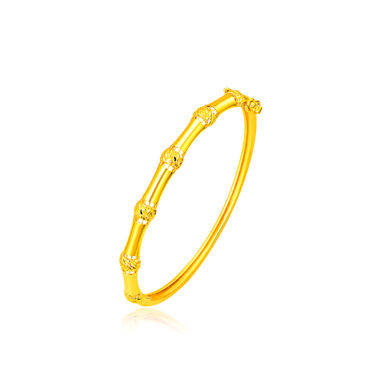 TAKA Jewellery Bamboo Glow 916 Gold Bangle