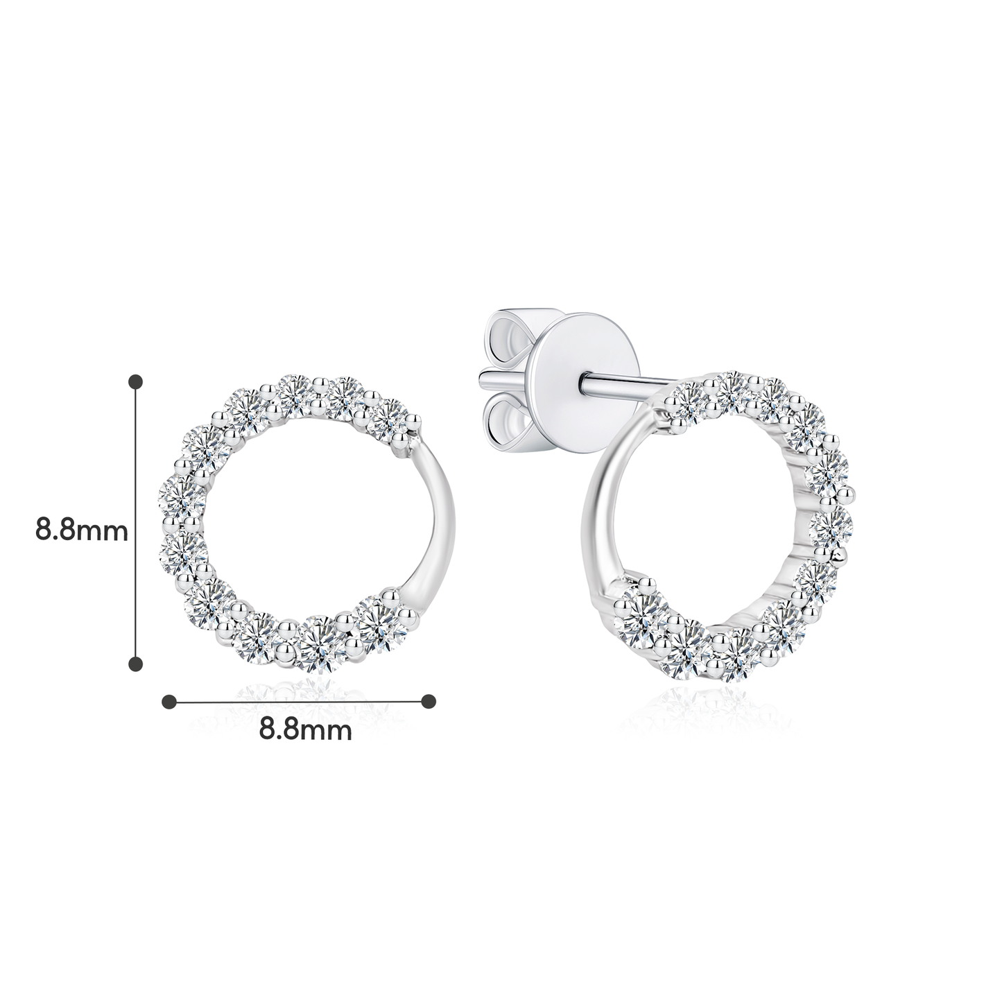 [PROMO] TAKA Jewellery 10K Gold Lab Grown Diamond Circle Stud Earrings