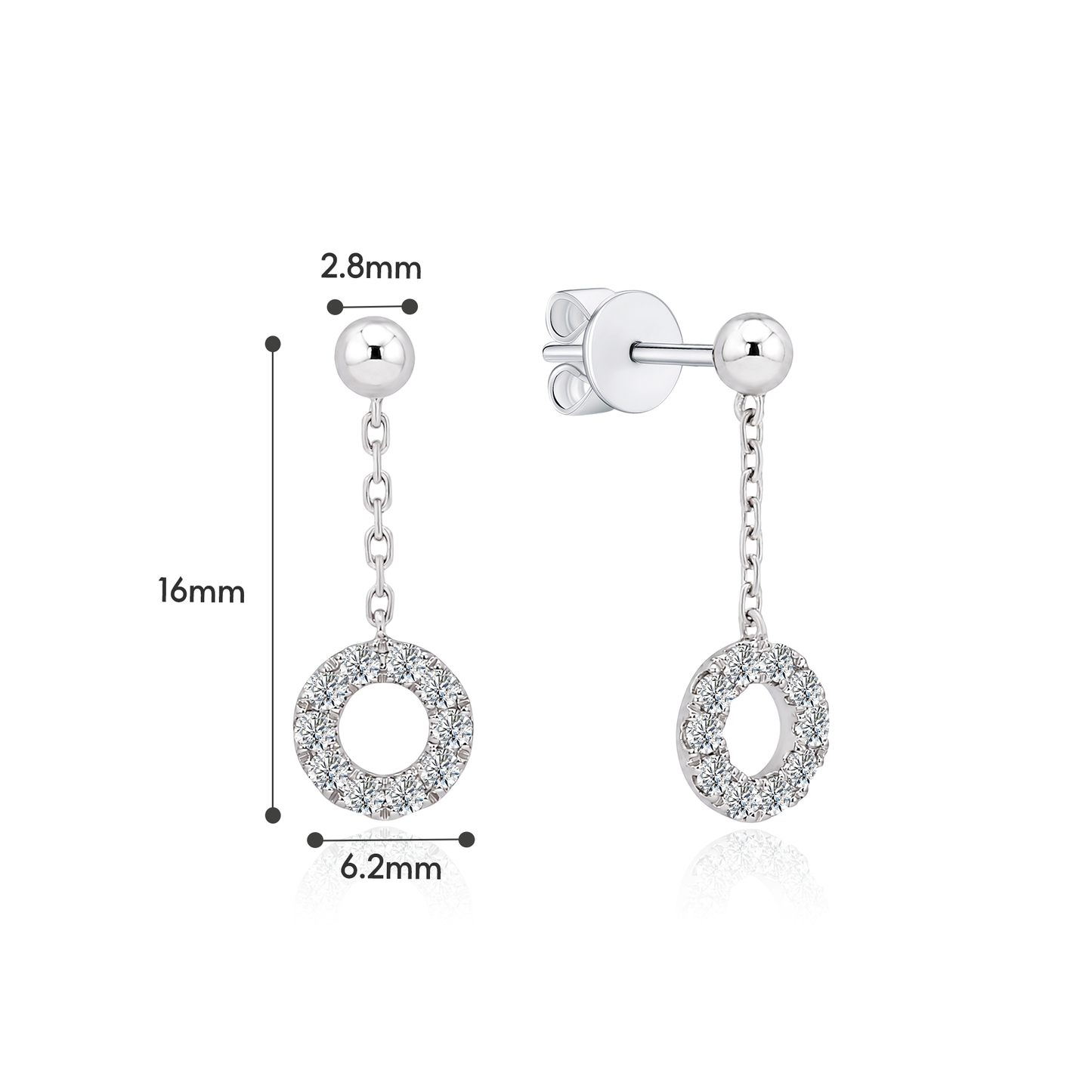 [PROMO] TAKA Jewellery 10K Gold Lab Grown Diamond Dangle Earrings