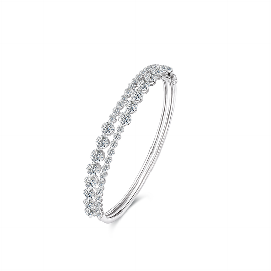 TAKA Jewellery 10K Gold Lab Grown Diamond Double-Row Bangle