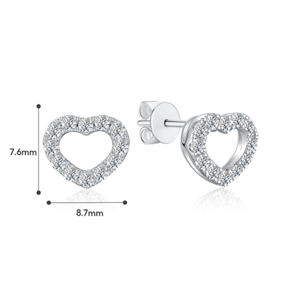 [PROMO] TAKA Jewellery 10K Gold Lab Grown Diamond Heart Stud Earrings