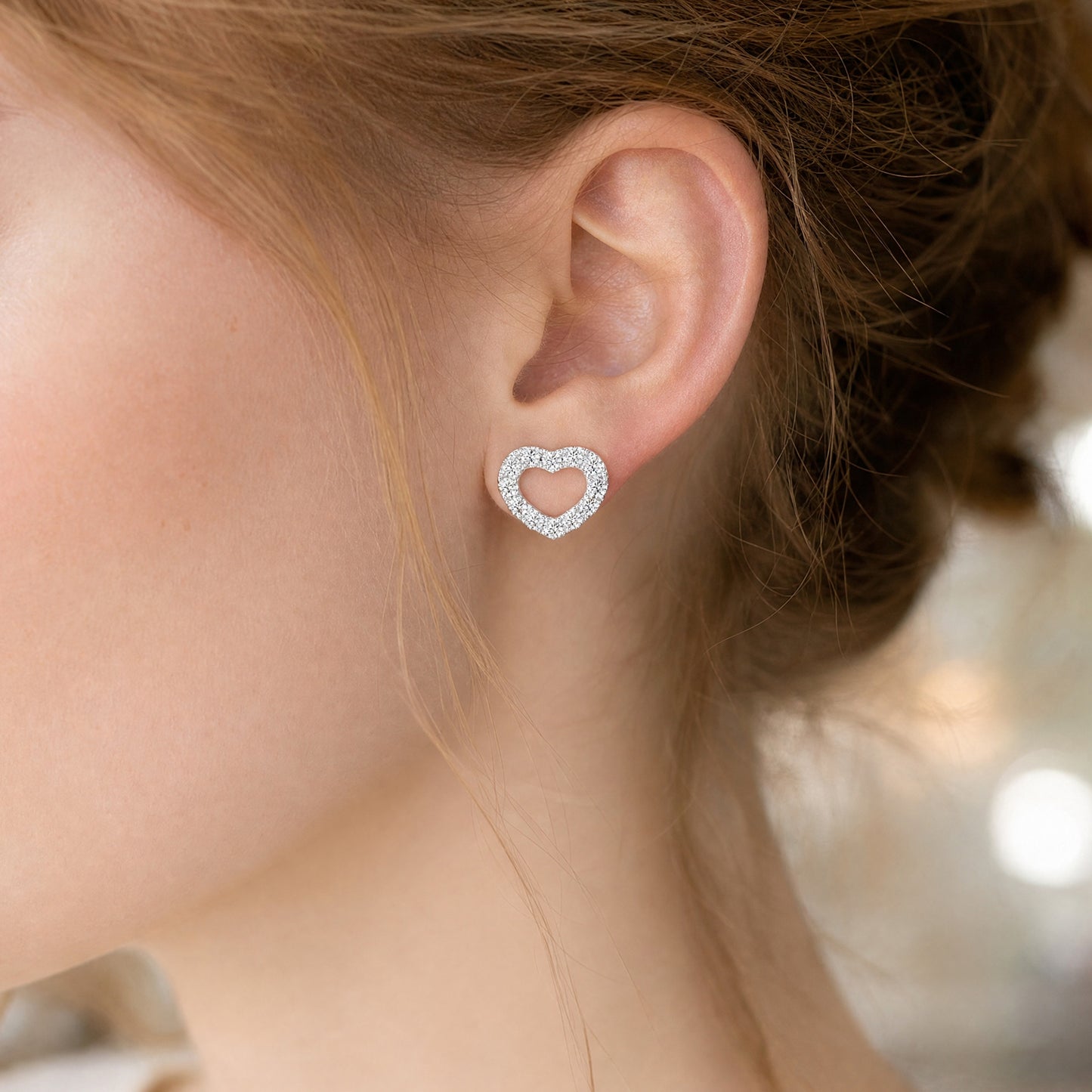 [PROMO] TAKA Jewellery 10K Gold Lab Grown Diamond Heart Stud Earrings