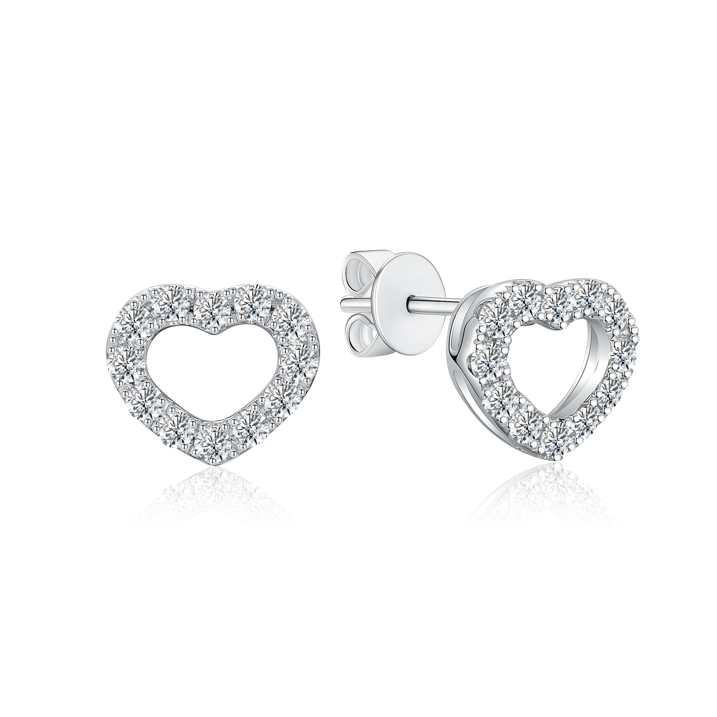 [PROMO] TAKA Jewellery 10K Gold Lab Grown Diamond Heart Stud Earrings