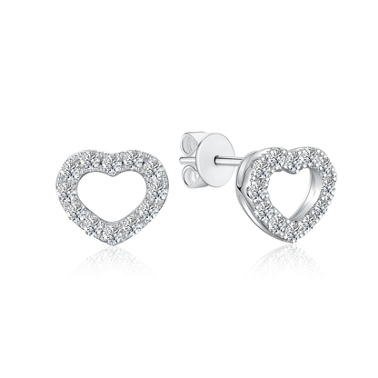 [PROMO] TAKA Jewellery 10K Gold Lab Grown Diamond Heart Stud Earrings