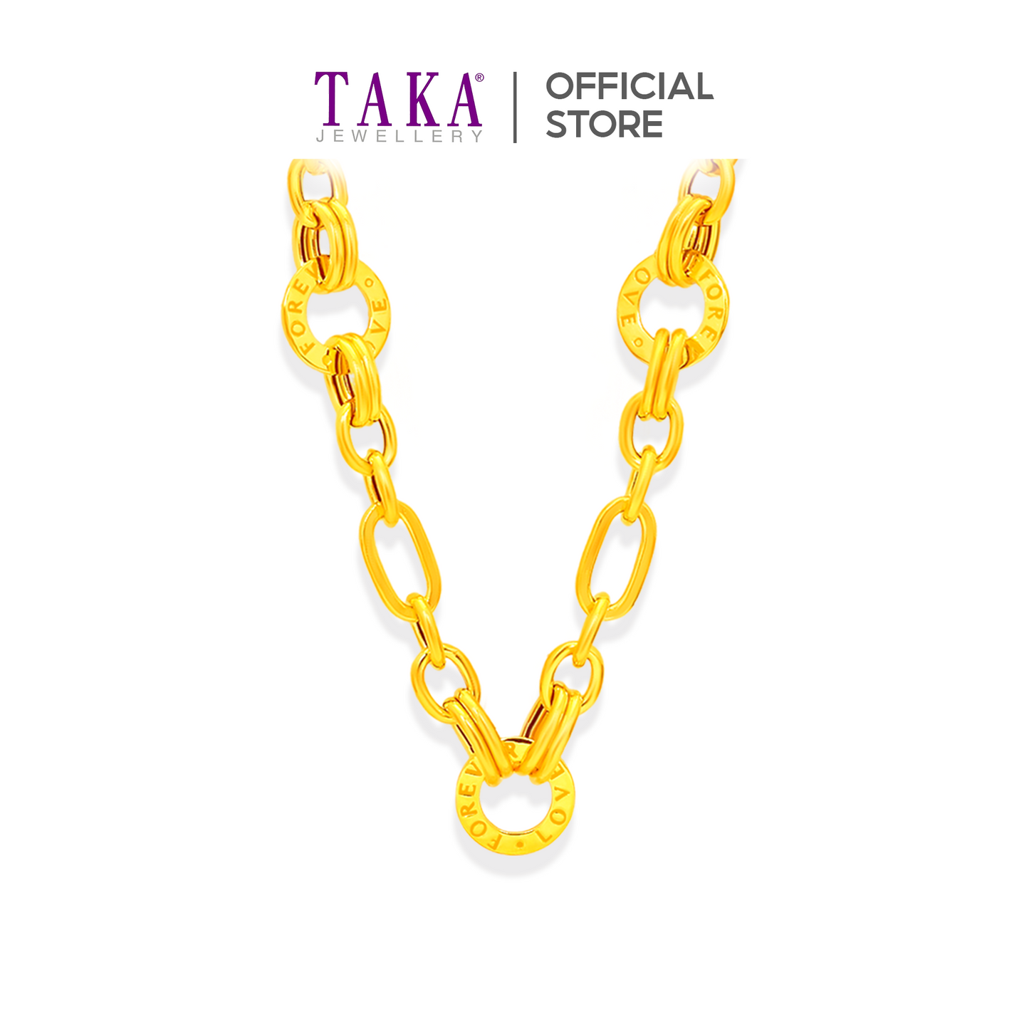 TAKA Jewellery 916 Gold Long Necklace