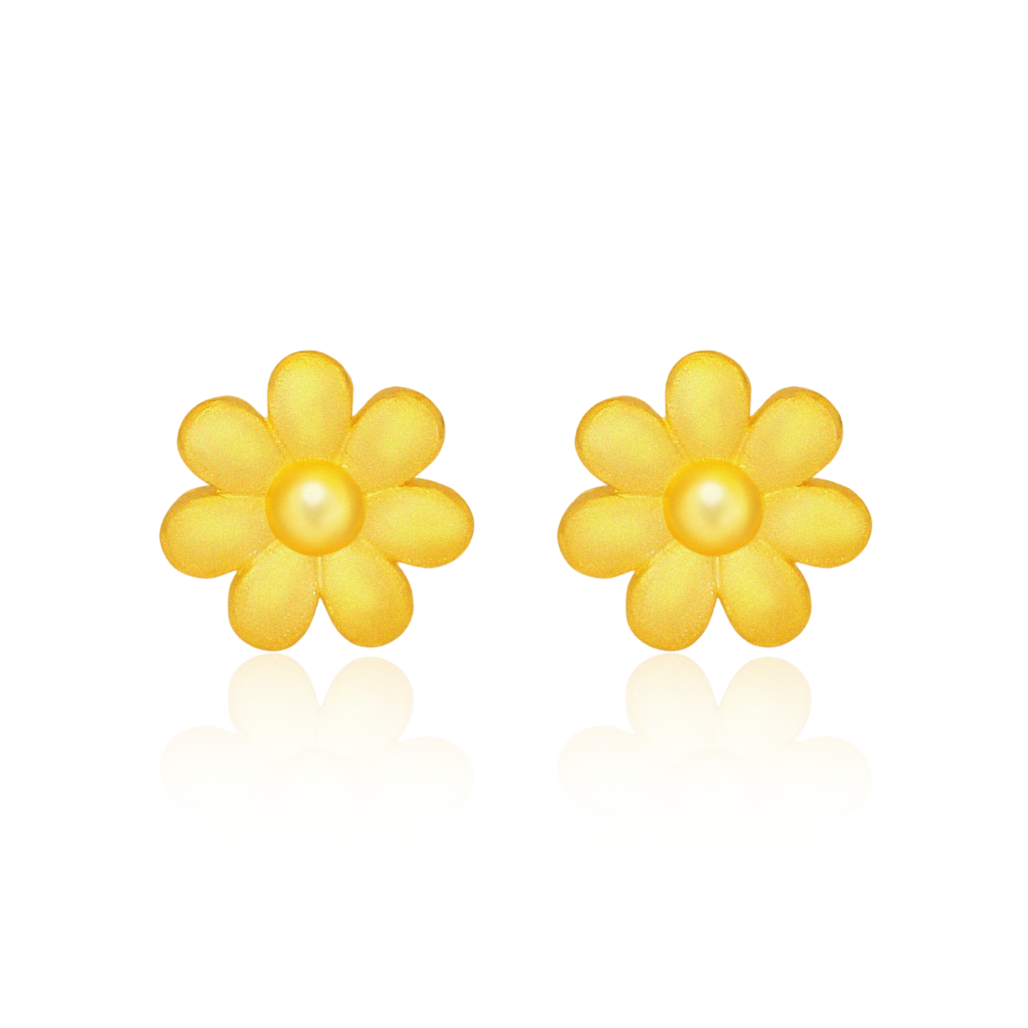 TAKA Jewellery 999 Pure Gold Earrings Flower