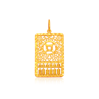 TAKA Jewellery 916 Gold Pendant Abacus