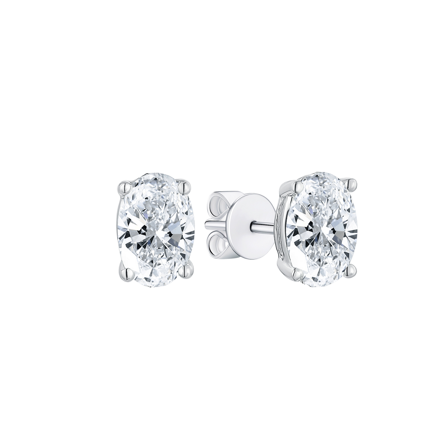TAKA Jewellery Lab Grown Diamond Earrings 10K Oval