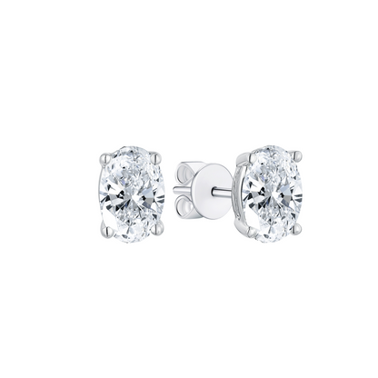 TAKA Jewellery Lab Grown Diamond Earrings 10K Oval