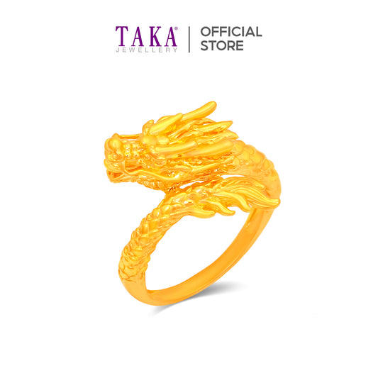TAKA Jewellery 916 Gold Ring Dragon