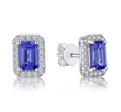 TAKA Jewellery Spectra Emerald, Ruby, Tanzanite Diamond Earrings 18K Gold