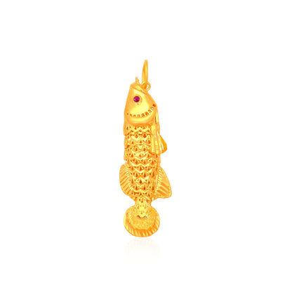 TAKA Jewellery 916 Gold Fish Pendant