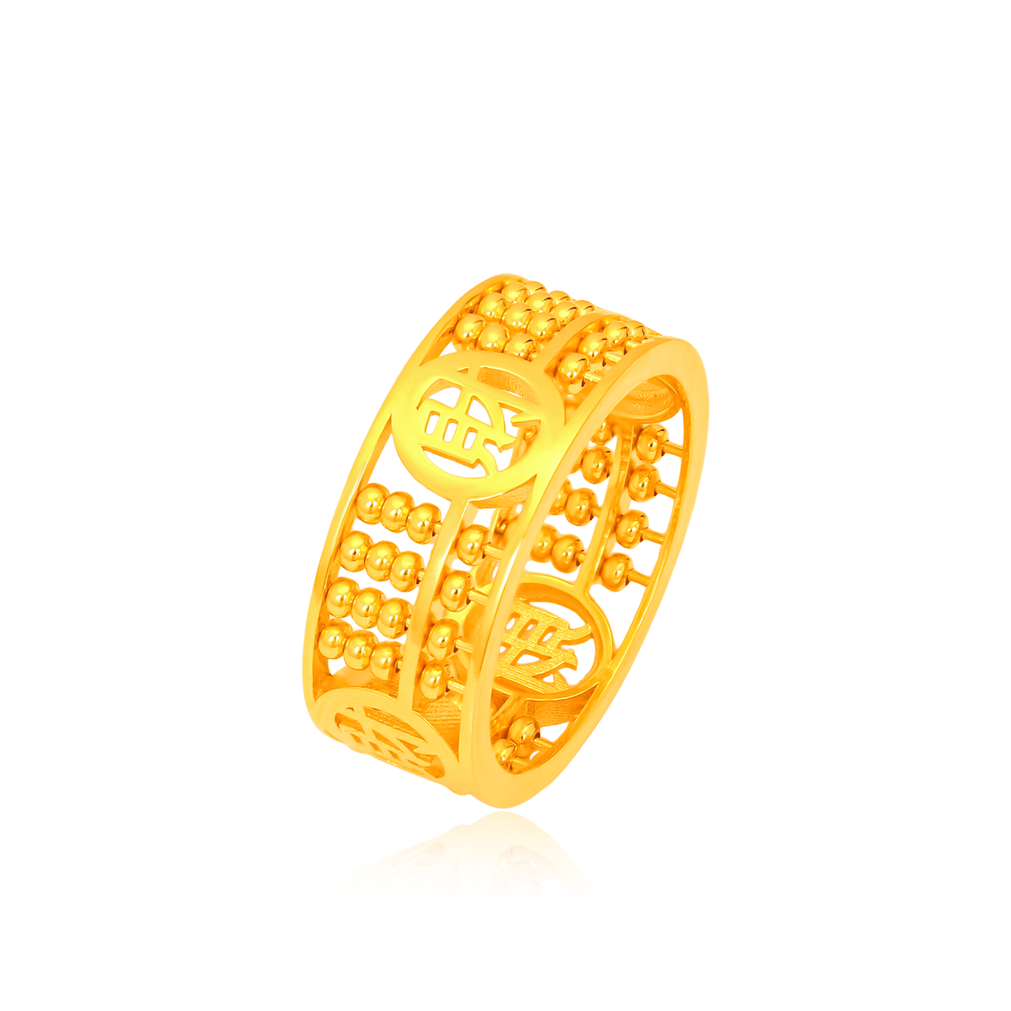 TAKA Jewellery 916 Gold Wealth Abacus Ring