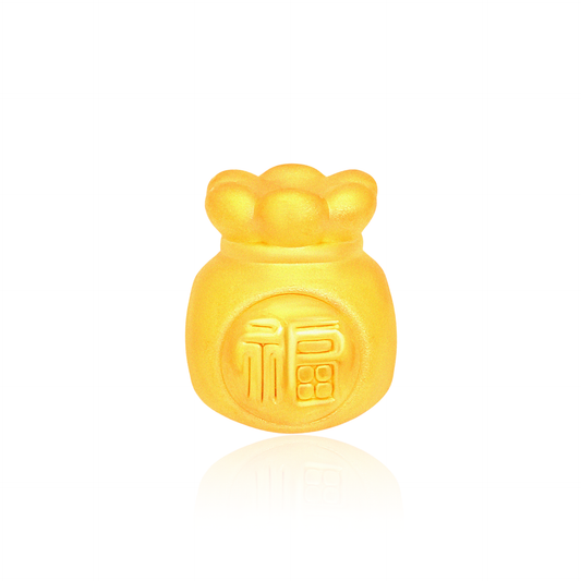 TAKA Jewellery 999 Pure Gold Fortune Bag Charm