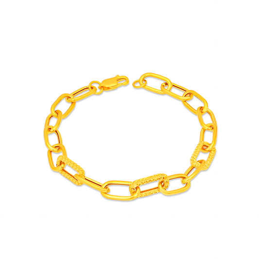 TAKA Jewellery 916 Gold Links Bracelet
