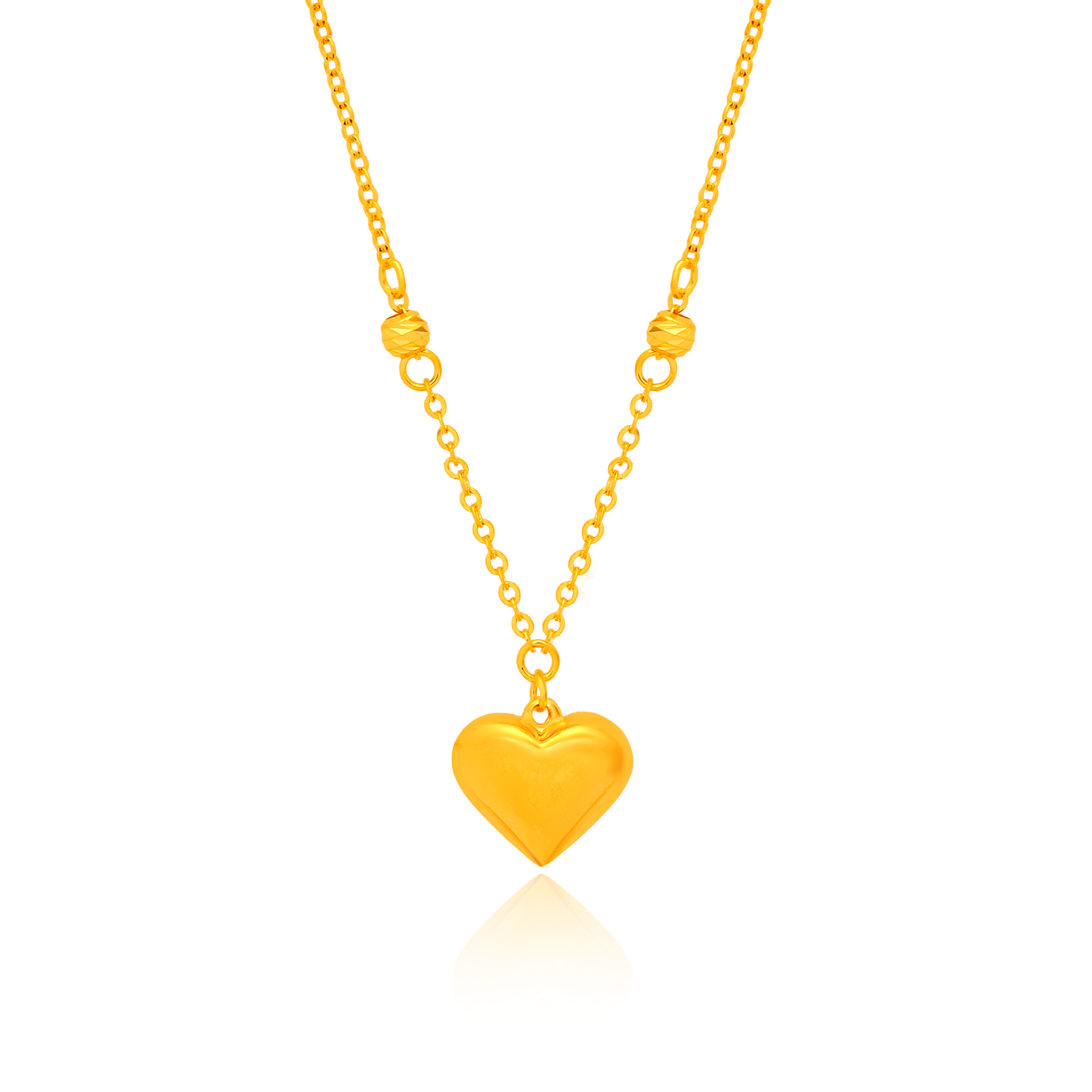 TAKA Jewellery 916 Gold Heart Necklace