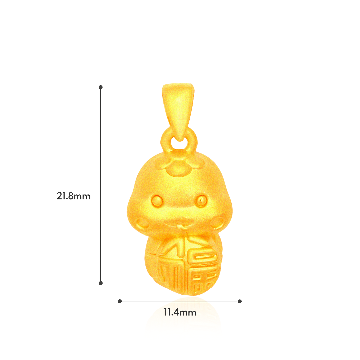 TAKA Jewellery 999 Pure Gold Snake Pendant