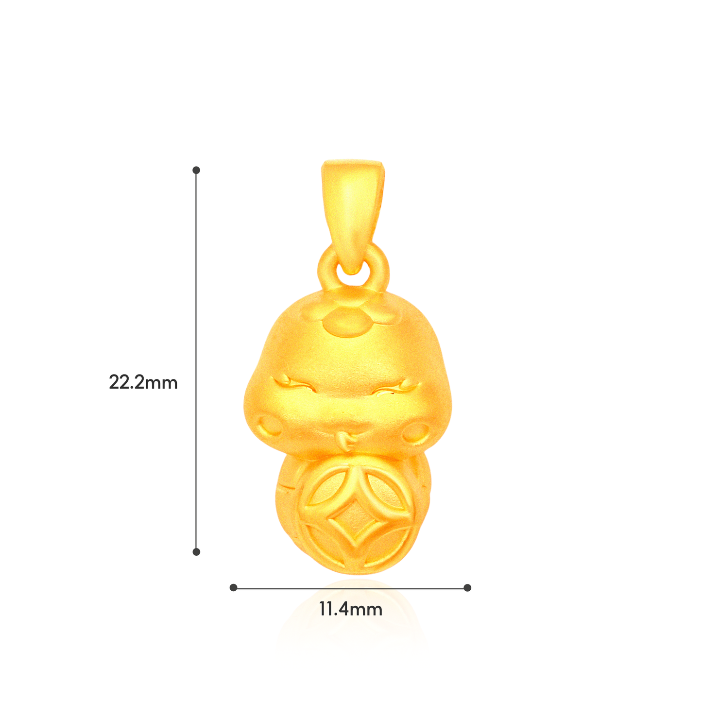 TAKA Jewellery 999 Pure Gold Snake Pendant