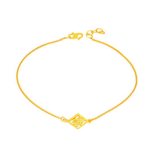 TAKA Jewellery Wishful Knot 916 Gold Bracelet