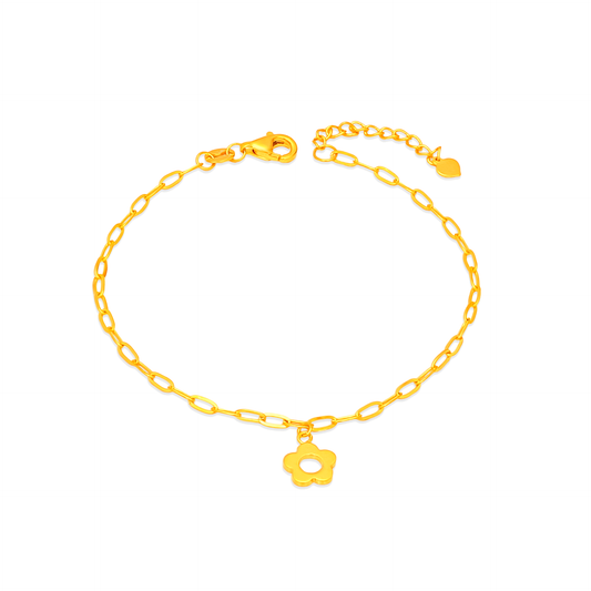 TAKA Jewellery Blossom Link 916 Gold Bracelet