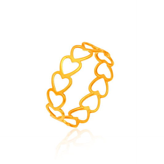 TAKA Jewellery Endless Hearts 916 Gold Ring