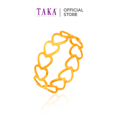 TAKA Jewellery Endless Hearts 916 Gold Ring