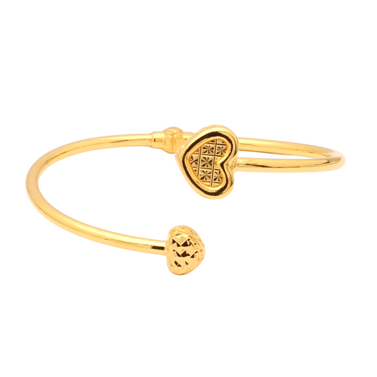 TAKA Jewellery Twin Hearts 916 Gold Bangle
