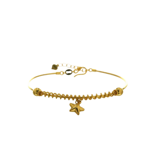 TAKA Jewellery Starlight Loop 999 Gold Bangel - 5G Gold Generation