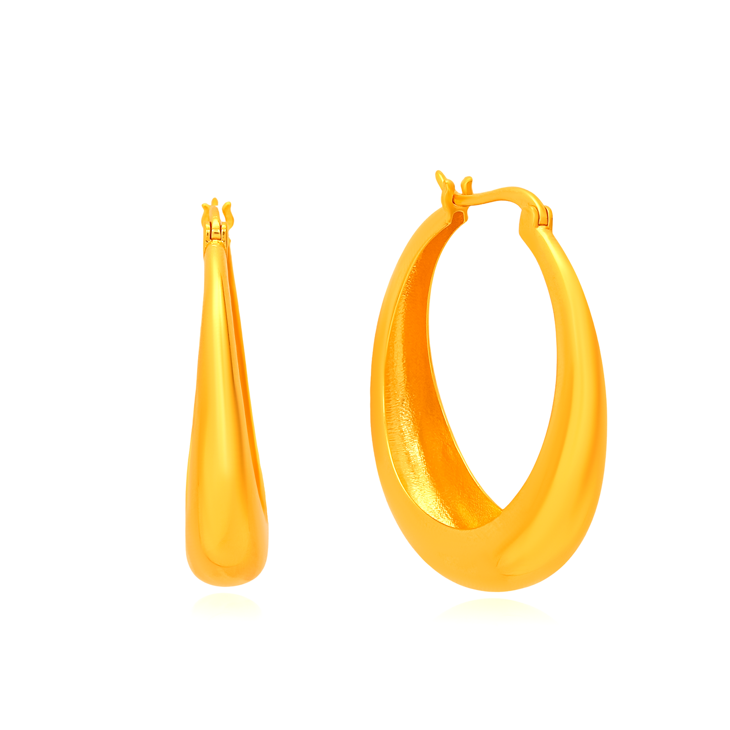 TAKA Jewellery 916 Gold Hoop Earrings