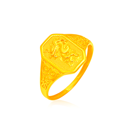 TAKA Jewellery 916 Gold Dragon Heritage Men's Ring
