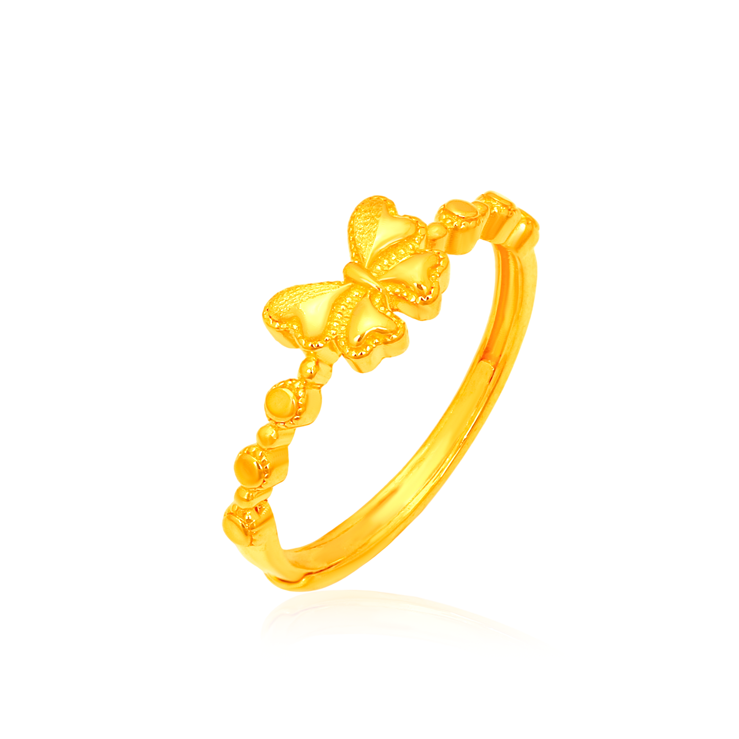 TAKA Jewellery Butterfly Bliss 999 Pure Gold Ring