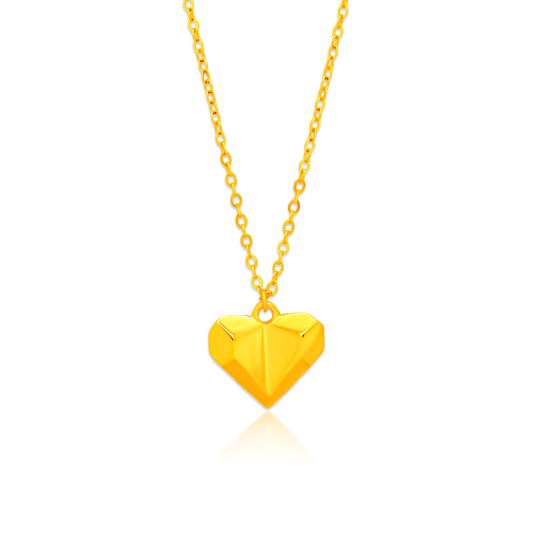 TAKA Jewellery Golden Edge of Love 916 Gold Necklace