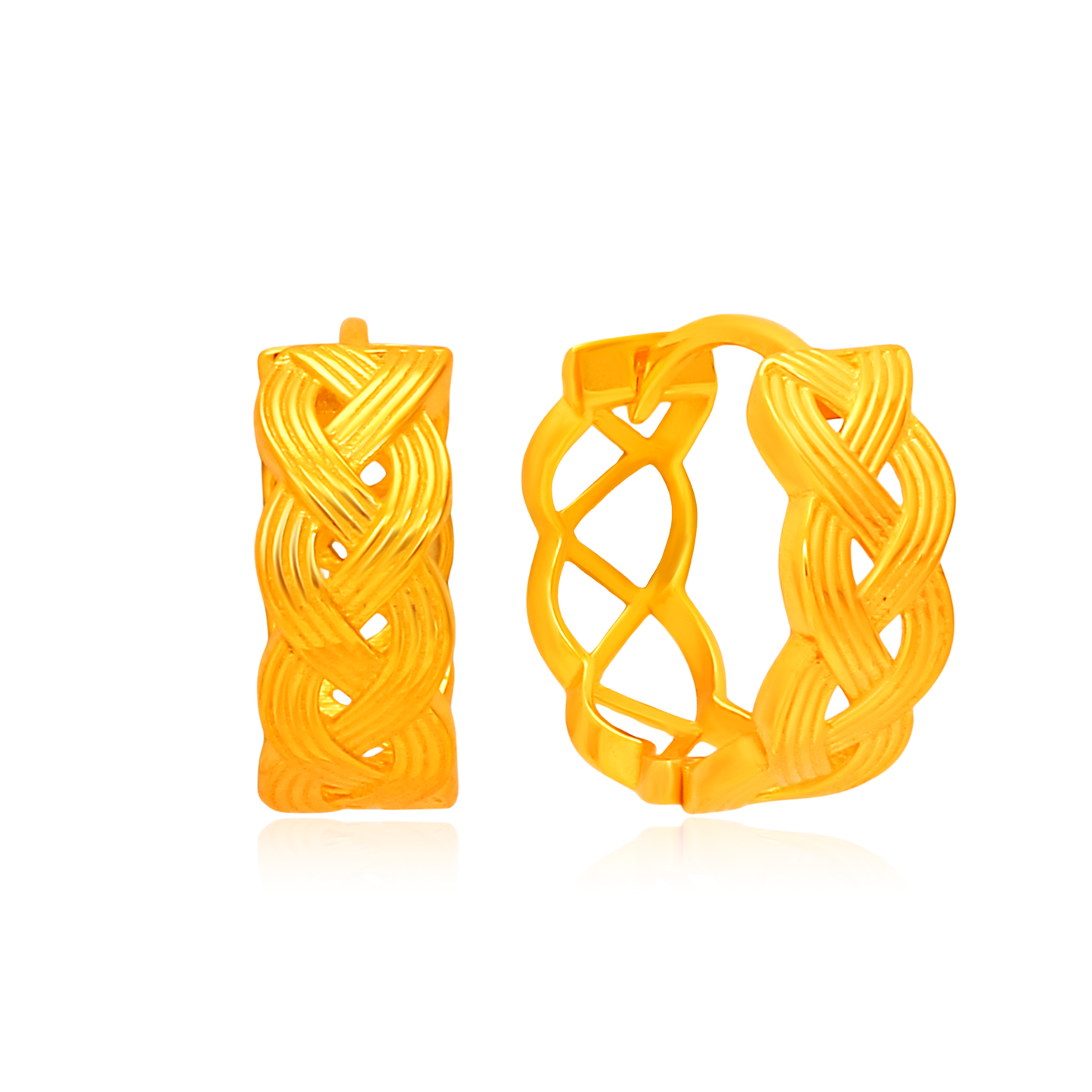 TAKA Jewellery 916 Gold Hoop Earrings