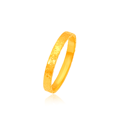 TAKA Jewellery Facet Glow 916 Gold Ring