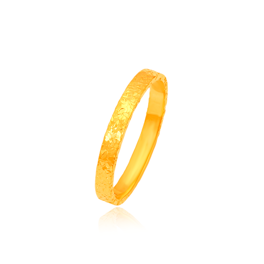 TAKA Jewellery Facet Glow 916 Gold Ring