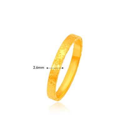 TAKA Jewellery Facet Glow 916 Gold Ring