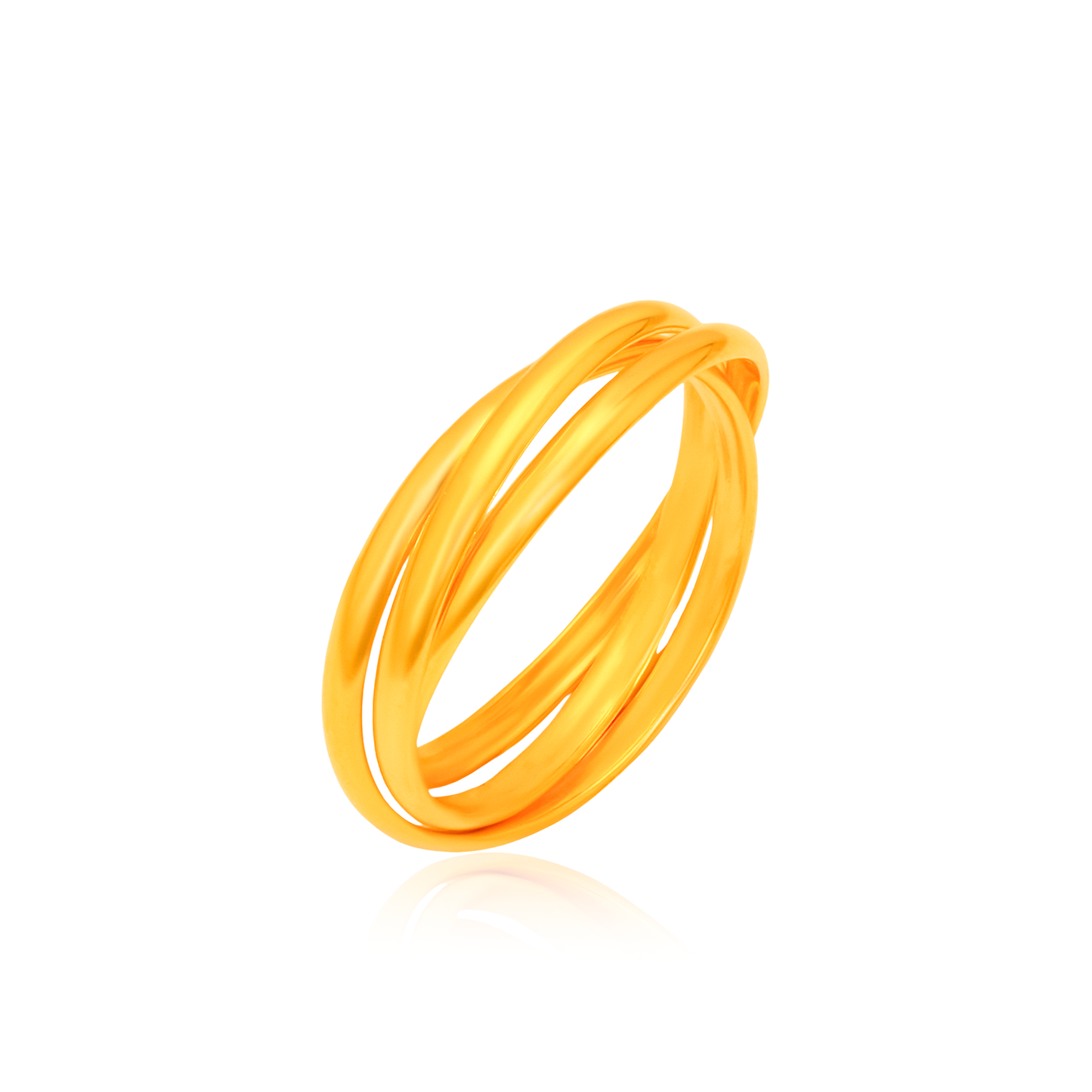 TAKA Jewellery Trinity Twist 916 Gold Ring