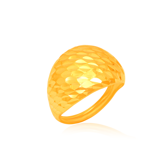 TAKA Jewellery Radiance Dome 916 Gold Ring