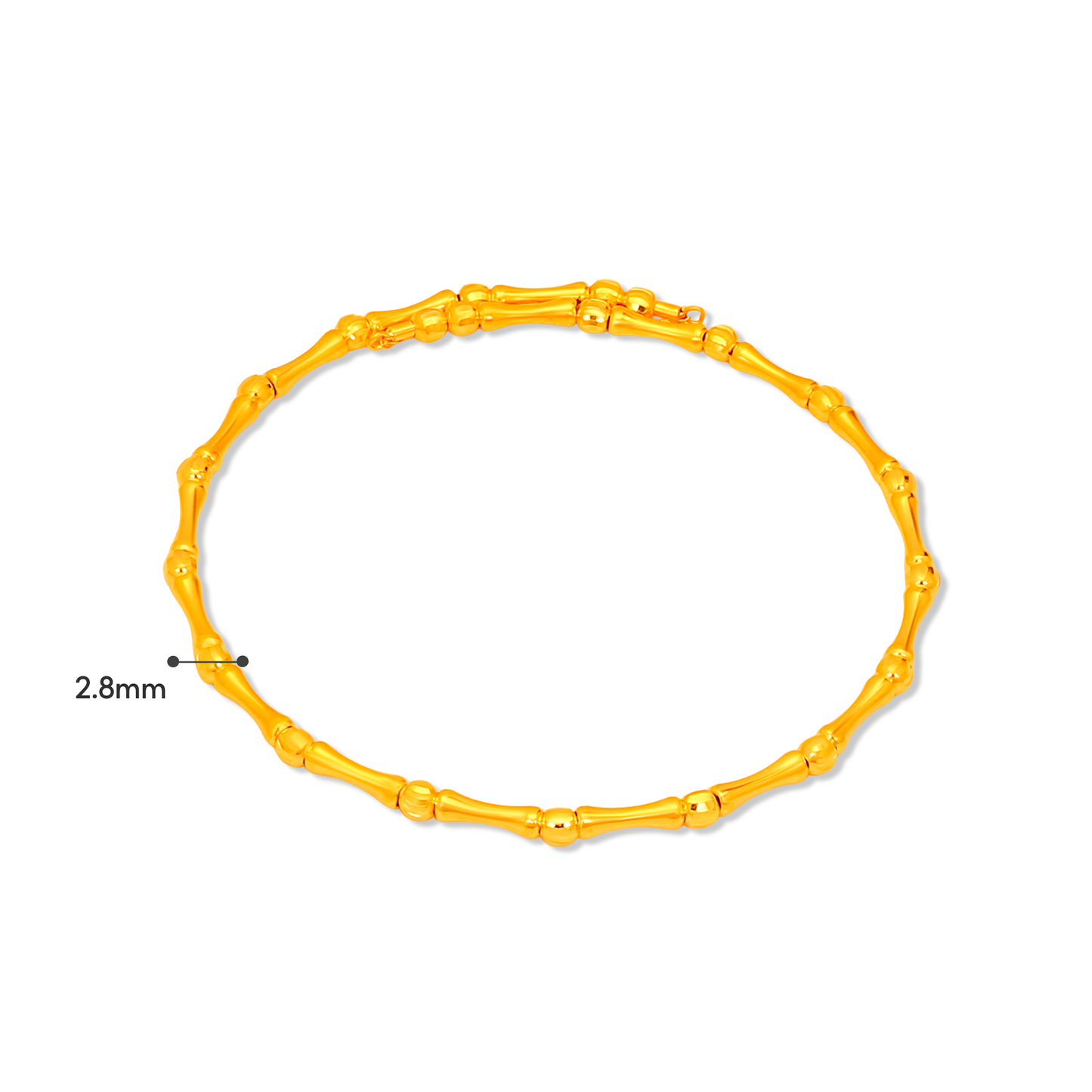 TAKA Jewellery Bamboo Elegance 916 Gold Bangle