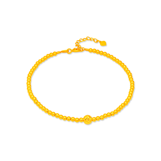 TAKA Jewellery Radiant Bead 916 Gold Bangle