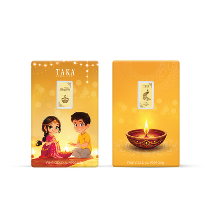 TAKA Jewellery Deepavali Edition – 0.2g 999.9 Pure Gold Bar