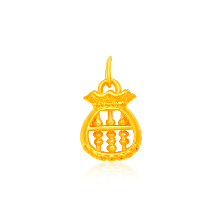 TAKA Jewellery Wealth Abacus 999 Pure Gold Pendant