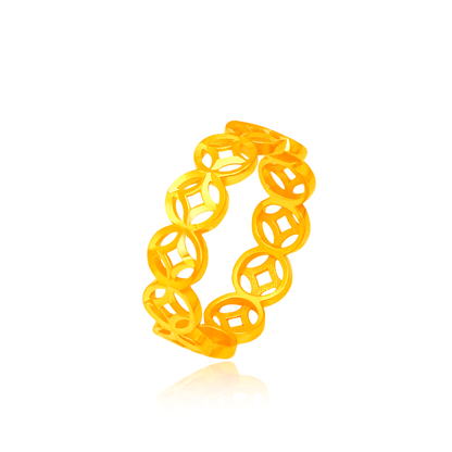 TAKA Jewellery Fortune Link 916 Gold Ring