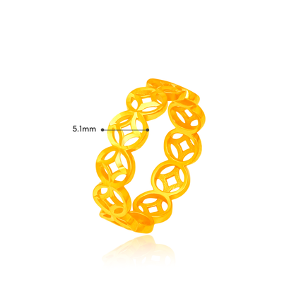 TAKA Jewellery Fortune Link 916 Gold Ring